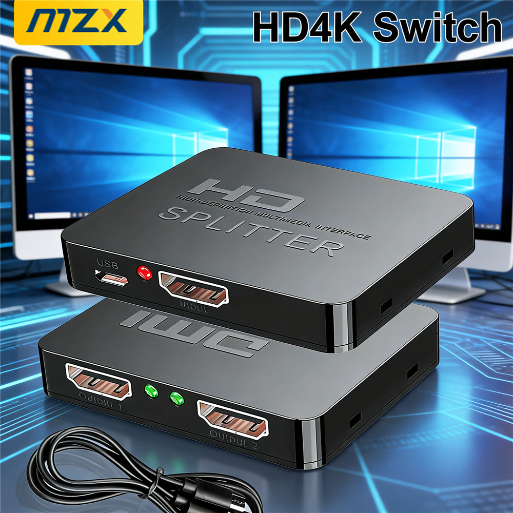 Kvm Switch Dual Monitor - Distributor Splitter Kompatibel dengan HDMI Video