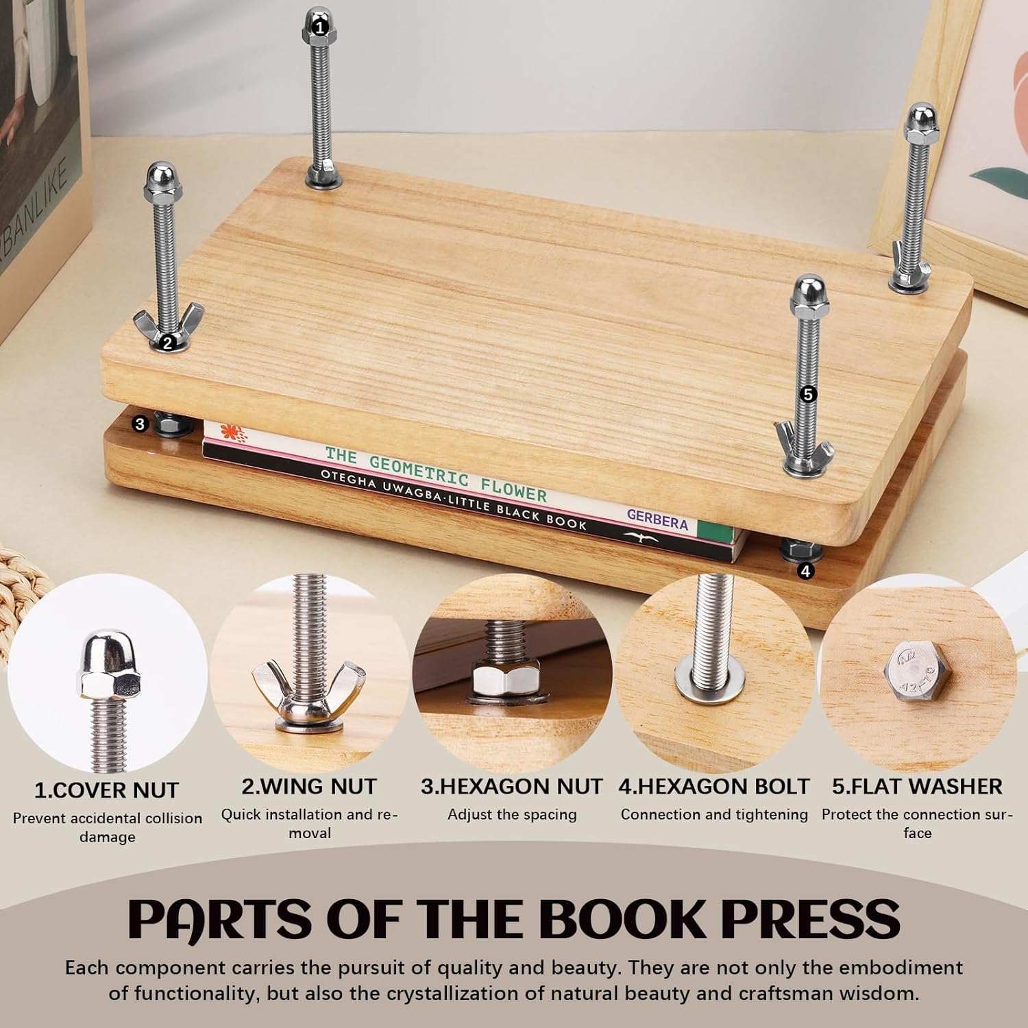 Binding Machine Comb - Alat Penekan Buku Kayu, Alat Penjilid,