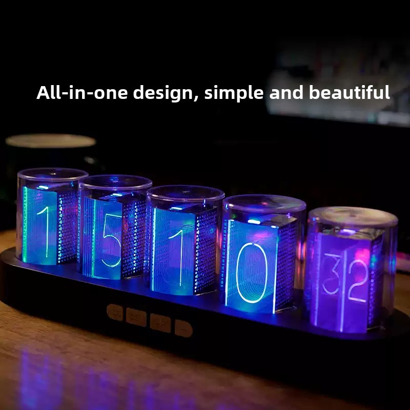 Office Tech Setup - Jam LED Nixie Tube RGB untuk