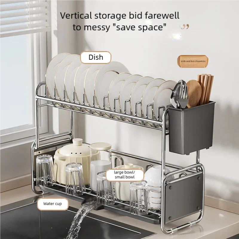 Server Rack Shelf - Rak Pengering Piring Dapur Sempit untuk