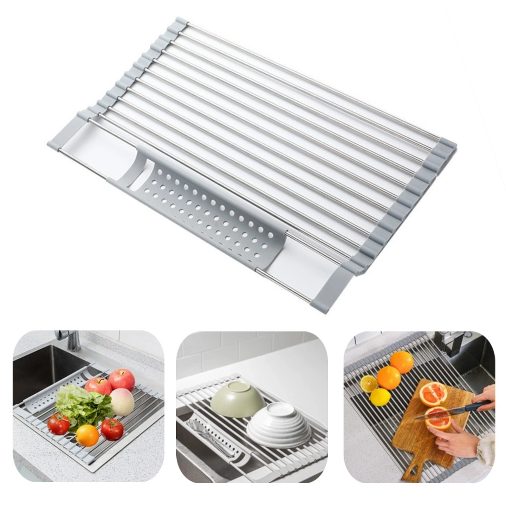 Server Rack Shelf - Rak piring wastafel dapur lipat, aksesoris