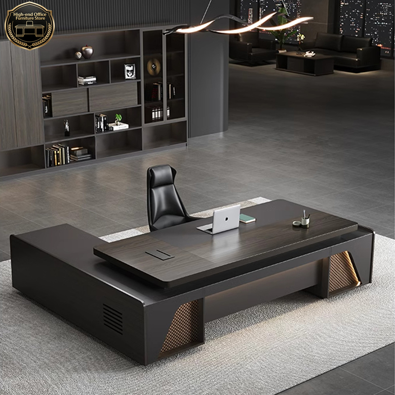 Office Tech Management - Meja Eksekutif CEO Modern Mewah Bentuk
