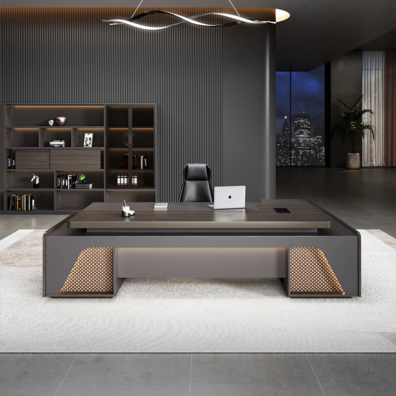 Office Tech Management - ❀ Meja Eksekutif CEO Modern Mewah