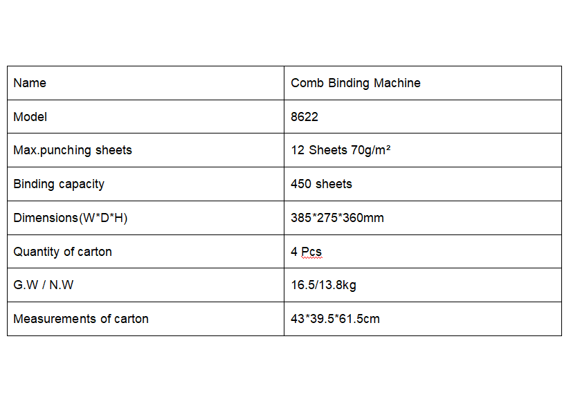 Mesin Penjilid Buku 8622 Combs - Binding Machine Comb ulasan dan harga