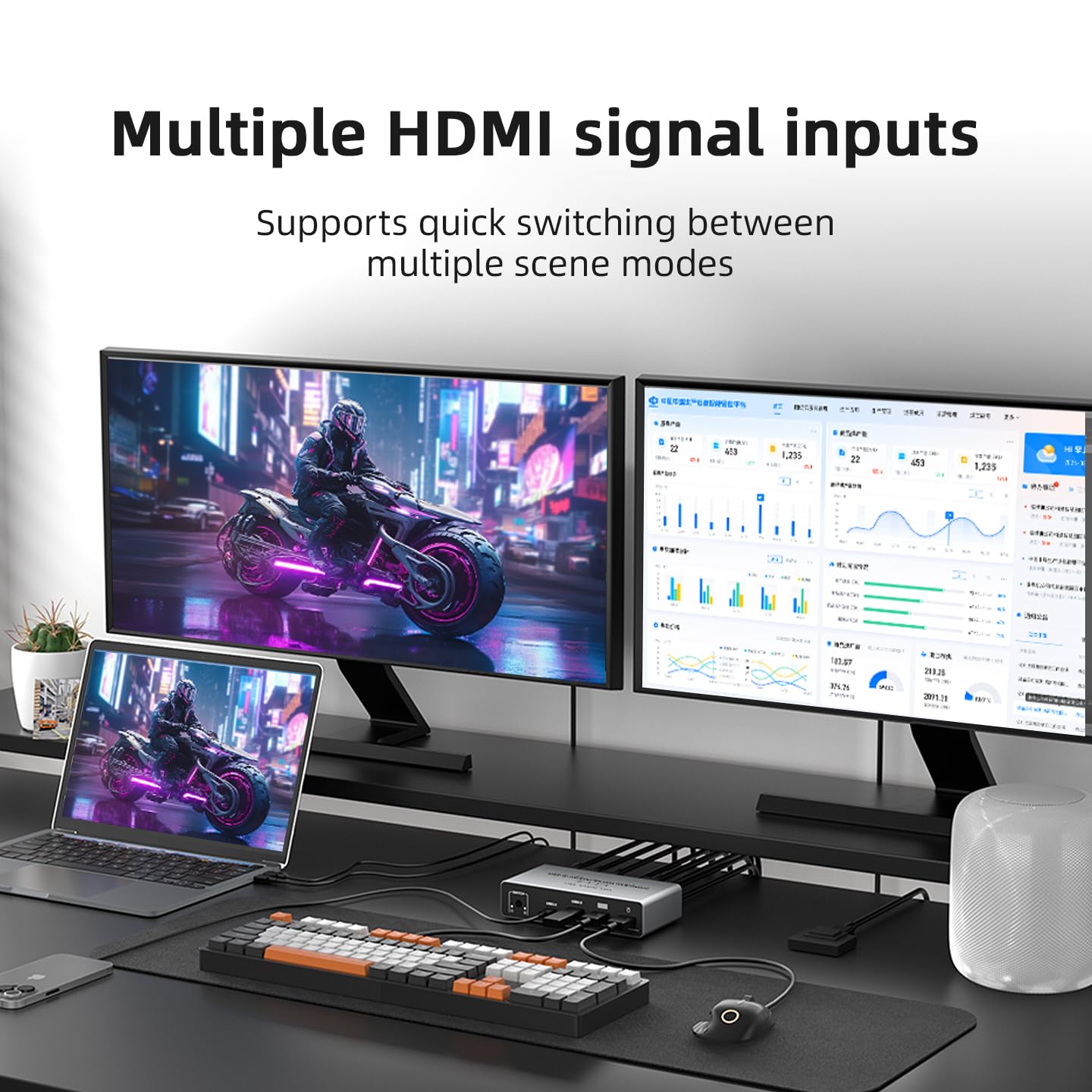 Switch KVM USB C HDMI DP 2 Mon - Kvm Switch Dual Monitor ulasan dan harga