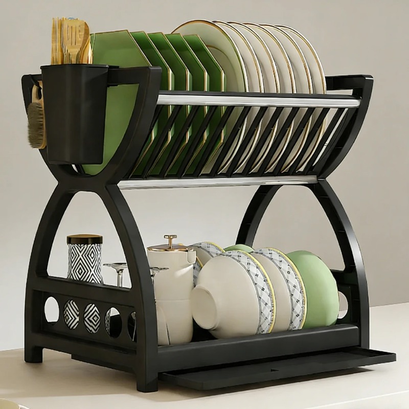 Rak Pengering Piring 2 Tingkat - Server Rack Shelf ulasan dan harga