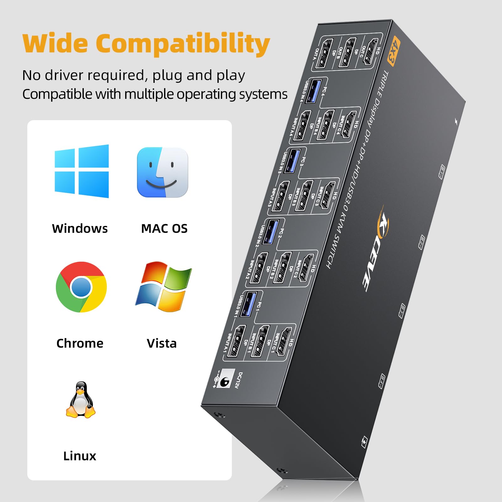 8K @ 60Hz KVM Switch 4/3/2 Kom - Kvm Switch Dual Monitor ulasan dan harga