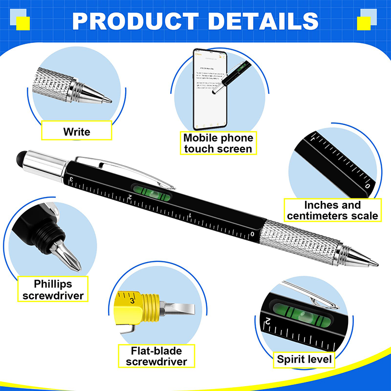 Pena multialat 6 dalam 1 8 bua - Office Tech Products ulasan dan harga