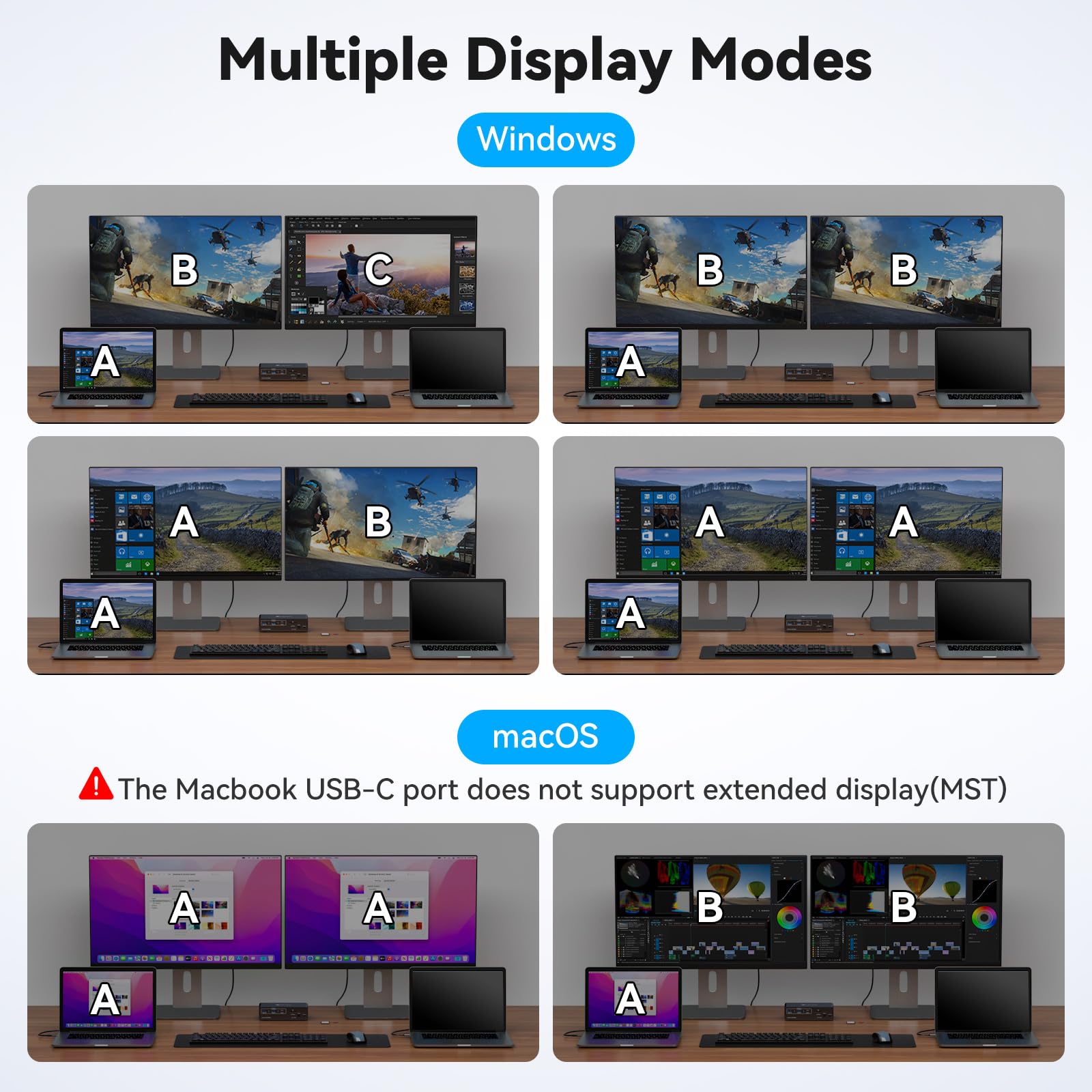 KVM USB C saklar KVM 2 Monitor - Kvm Switch Dual Monitor ulasan dan harga