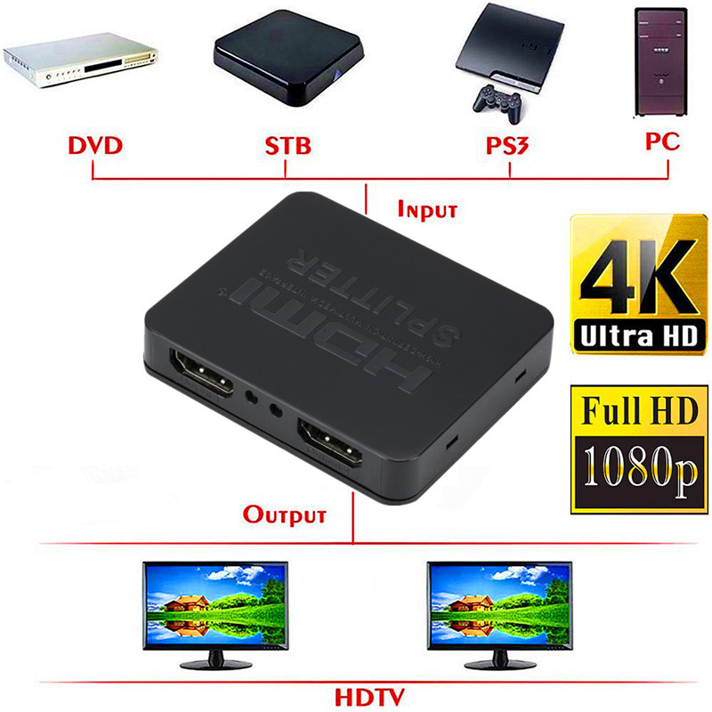 Splitter HDMI 1080p 4K Full HD - Kvm Switch Dual Monitor ulasan dan harga