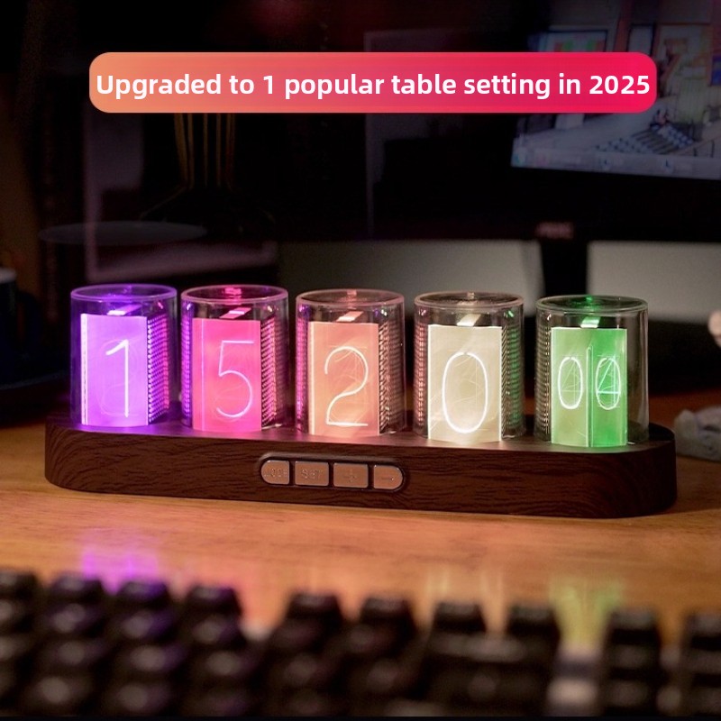 Jam LED Nixie Tube RGB Gaming  - Office Tech Setup ulasan dan harga