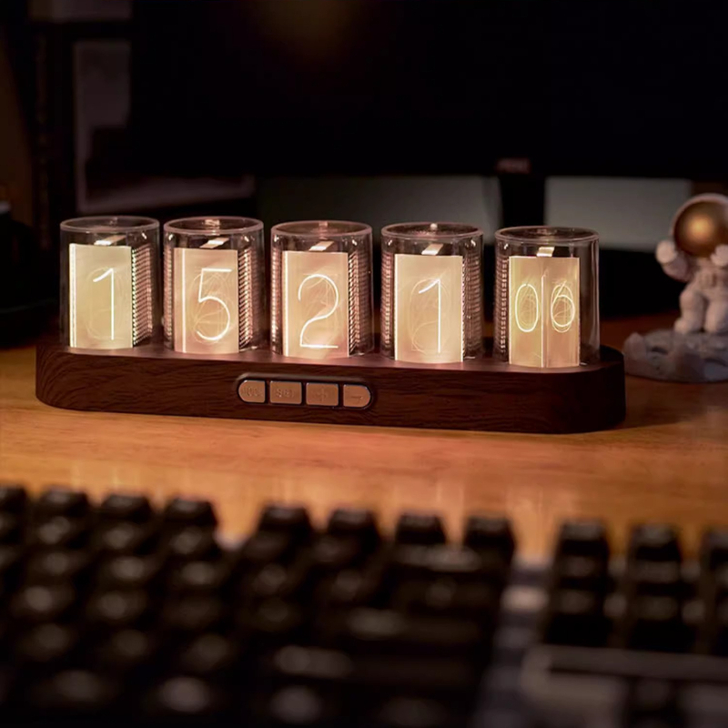 Jam LED Nixie Tube RGB Gaming  - Office Tech Setup ulasan dan harga