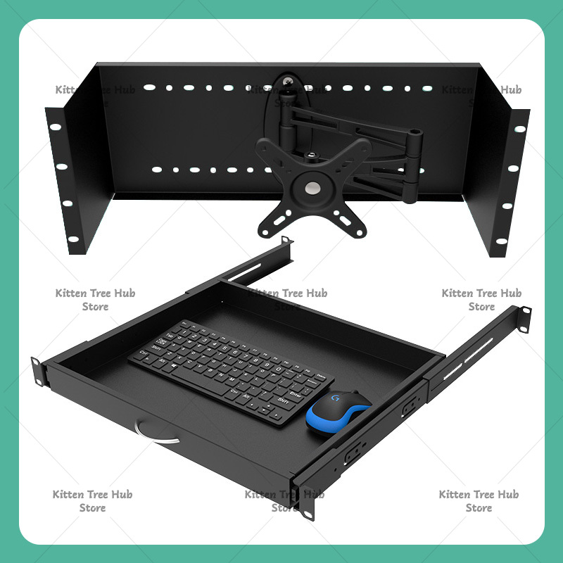 Rak Keyboard 1U untuk Kabinet  - Server Rack Shelf ulasan dan harga